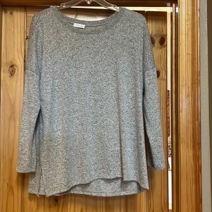 pink lily, grey, long sleeve